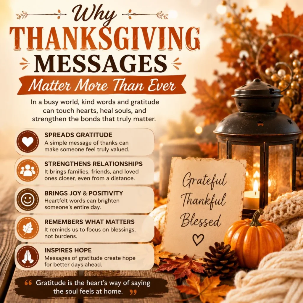 Why Thanksgiving messages matter more than ever with autumn decor, gratitude quotes, and cozy candlelight